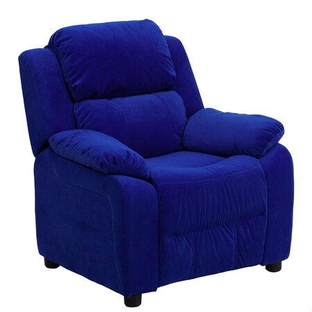 Flash Furniture Kids Recliner, 26" to 39" x 28", Upholstery Color: Blue, Weight Capacity: 90 lb. BT-7985-KID-MIC-BLUE-GG